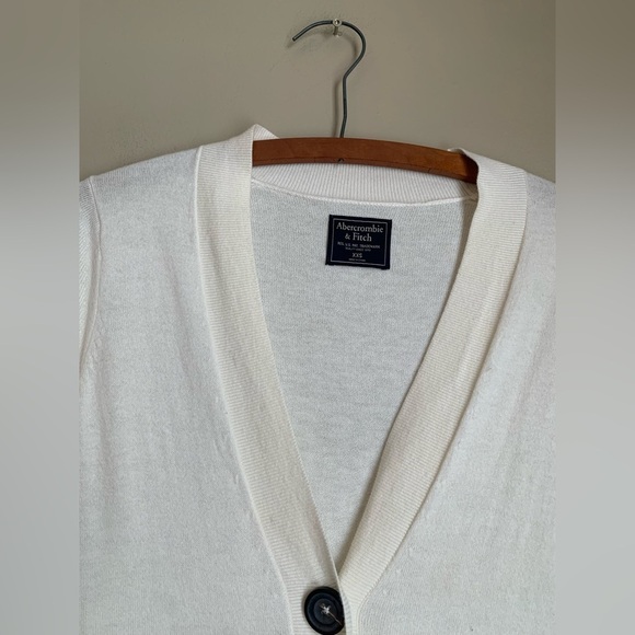 Abercrombie & Fitch cardigan sweater letterman long y2k vintage light academia - Picture 5 of 7